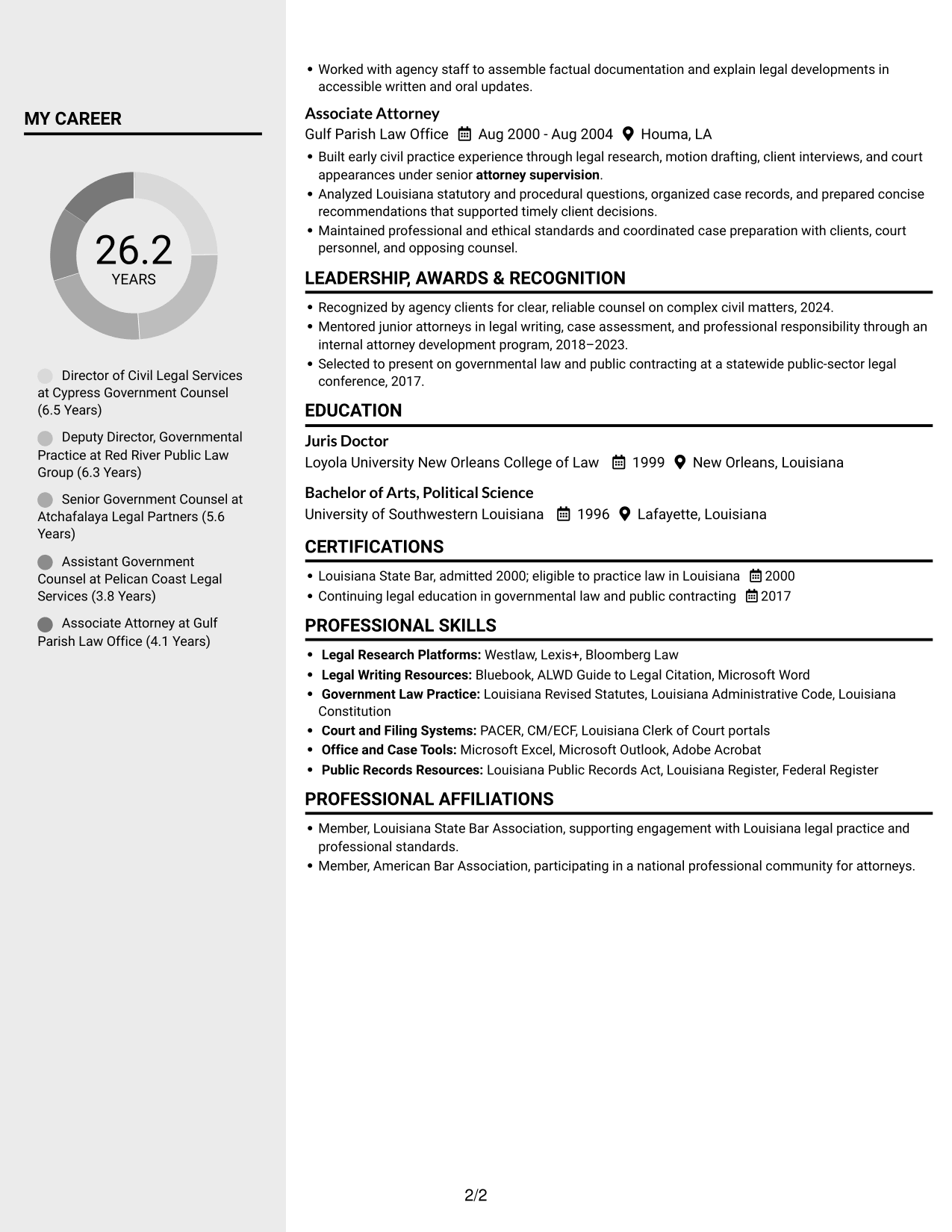 Resume example — page 2