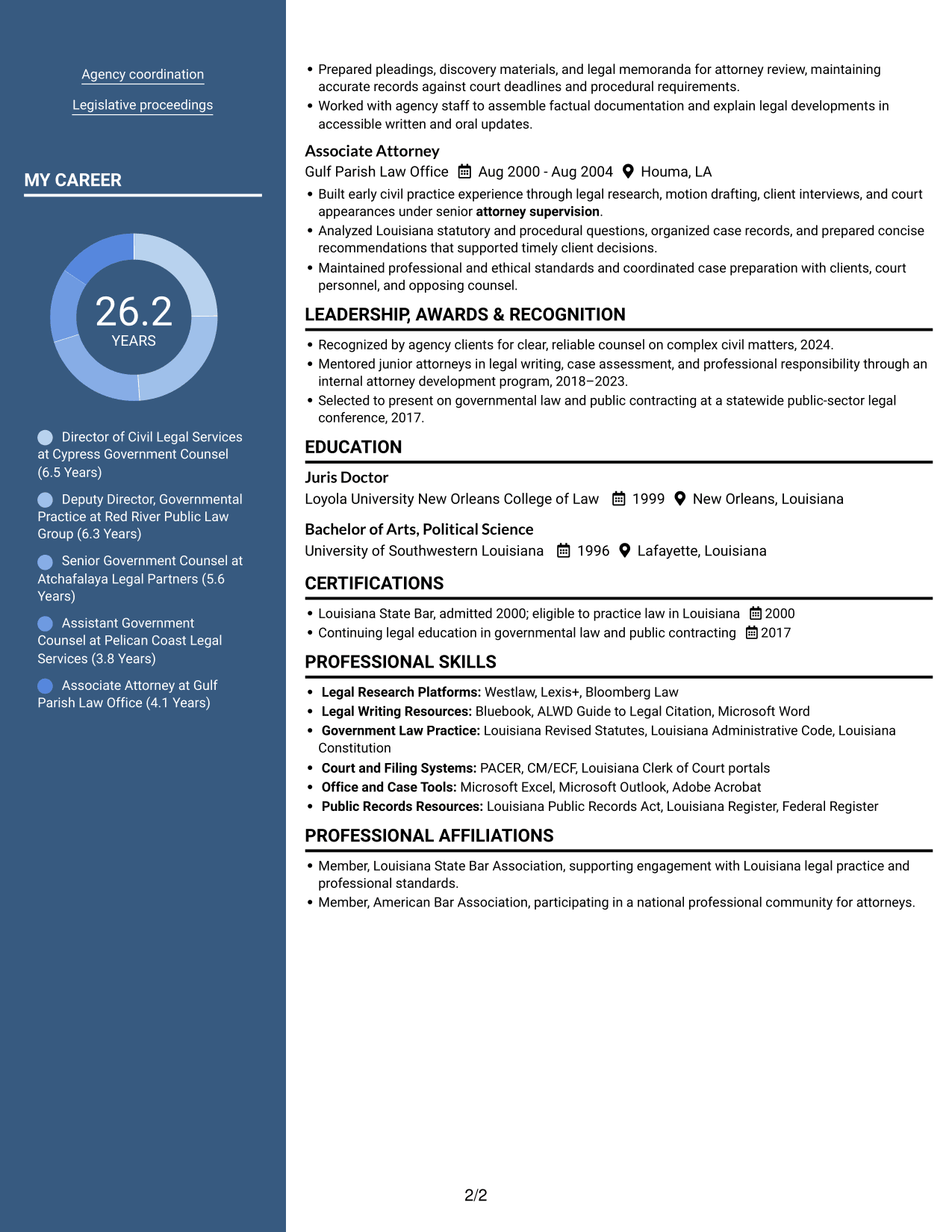 Resume example — page 2