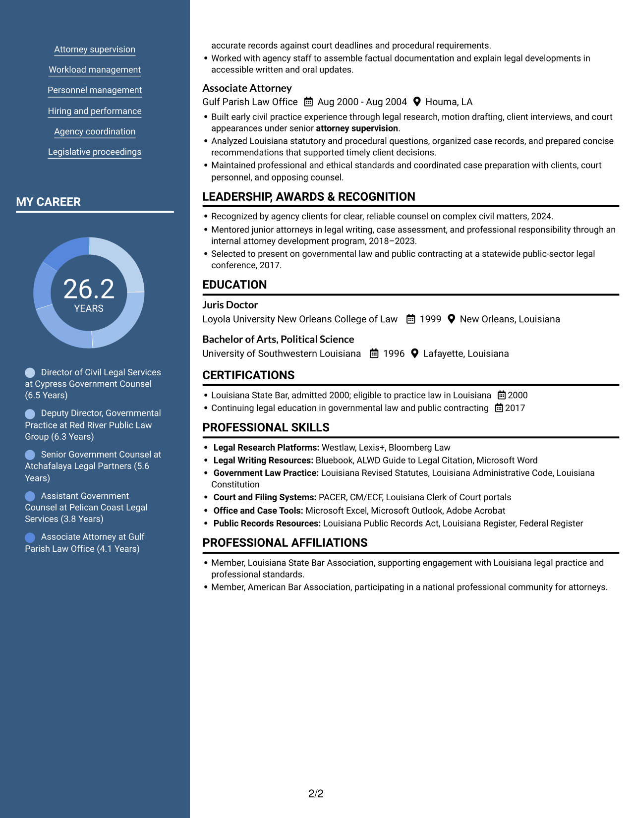 Resume example — page 2
