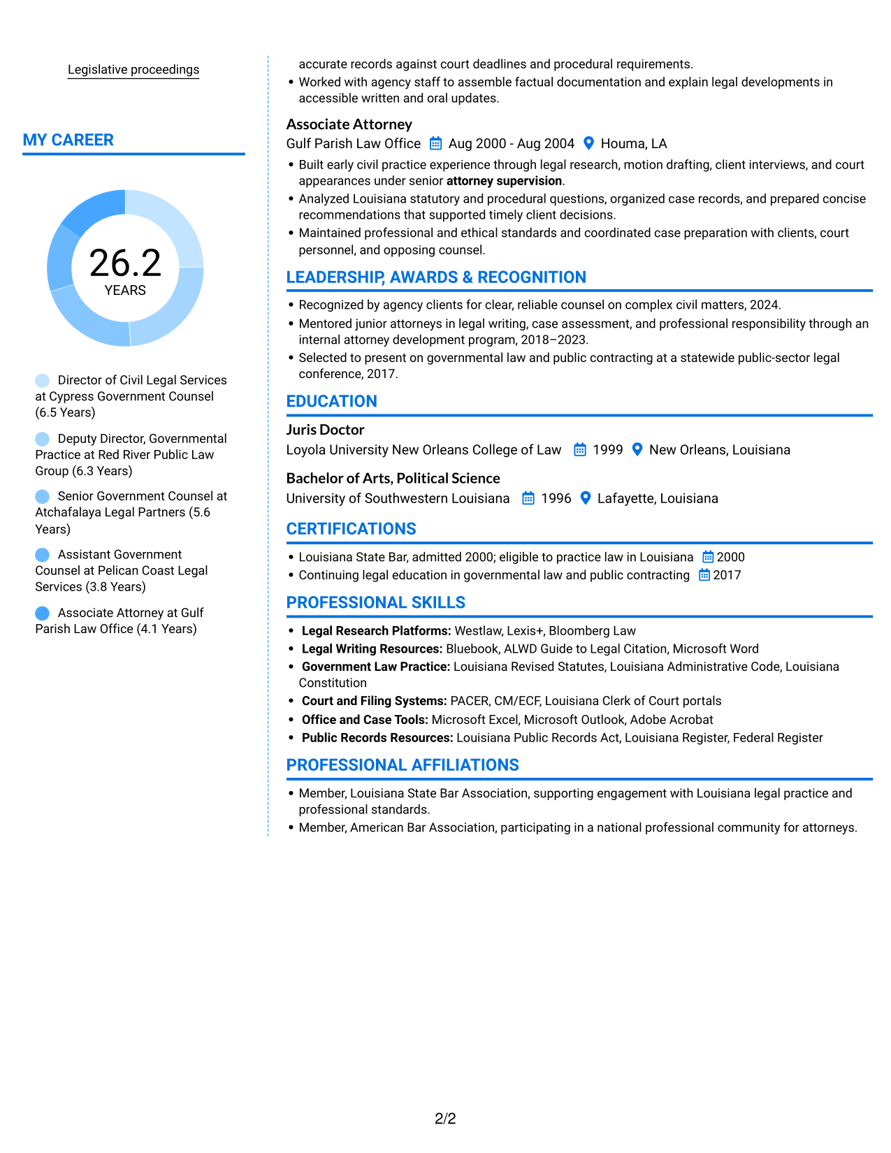 Resume example — page 2