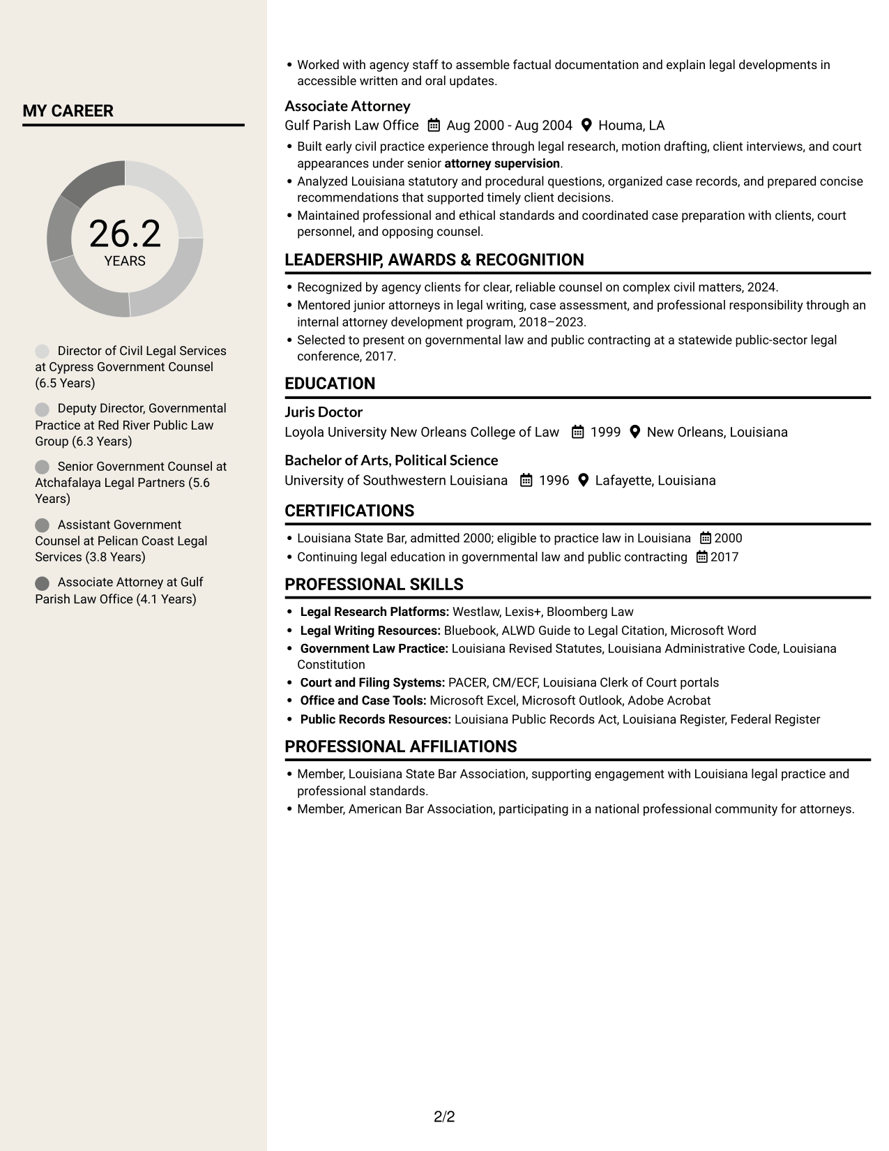 Resume example — page 2