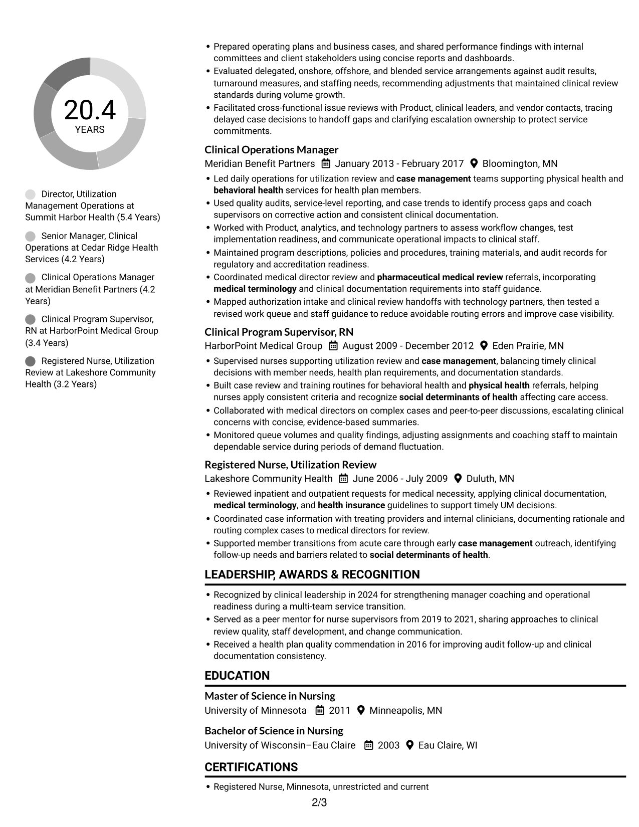 Resume example — page 2