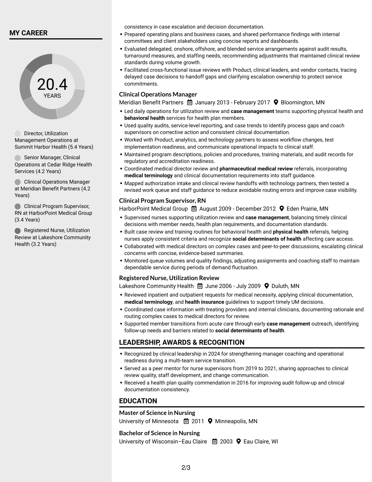Resume example — page 2