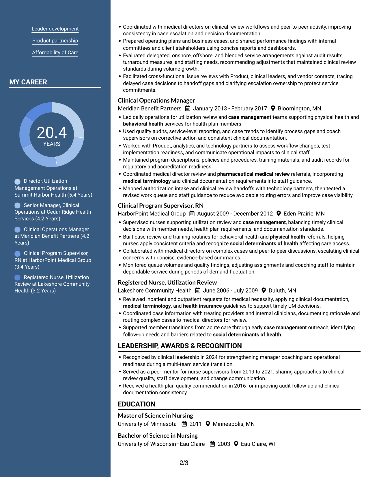 Resume example — page 2