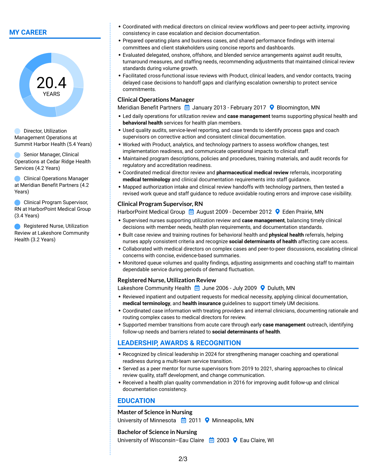 Resume example — page 2
