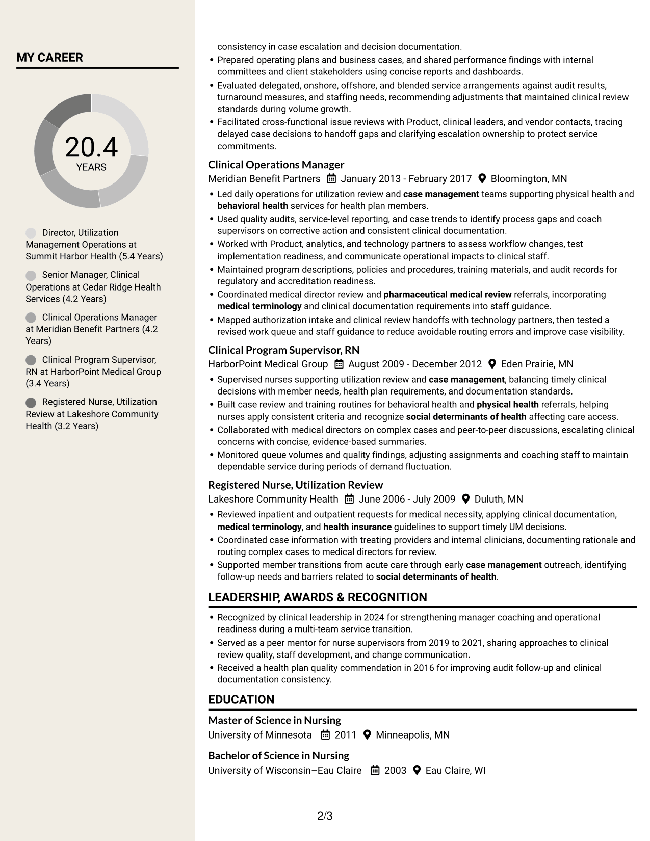Resume example — page 2