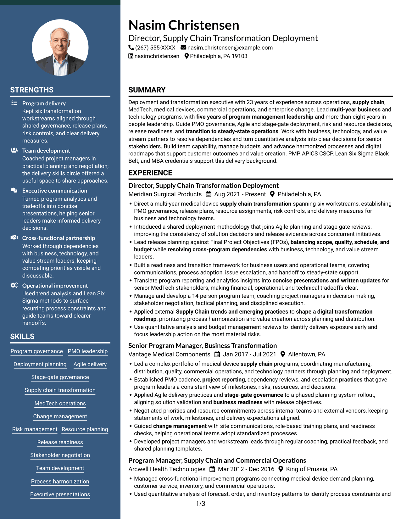 Resume example — page 1