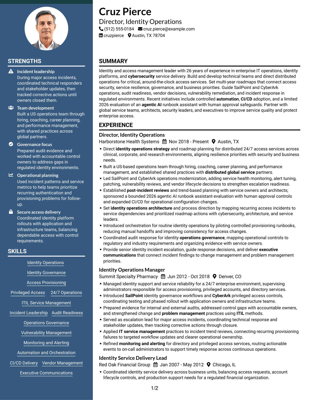 Resume example — page 1