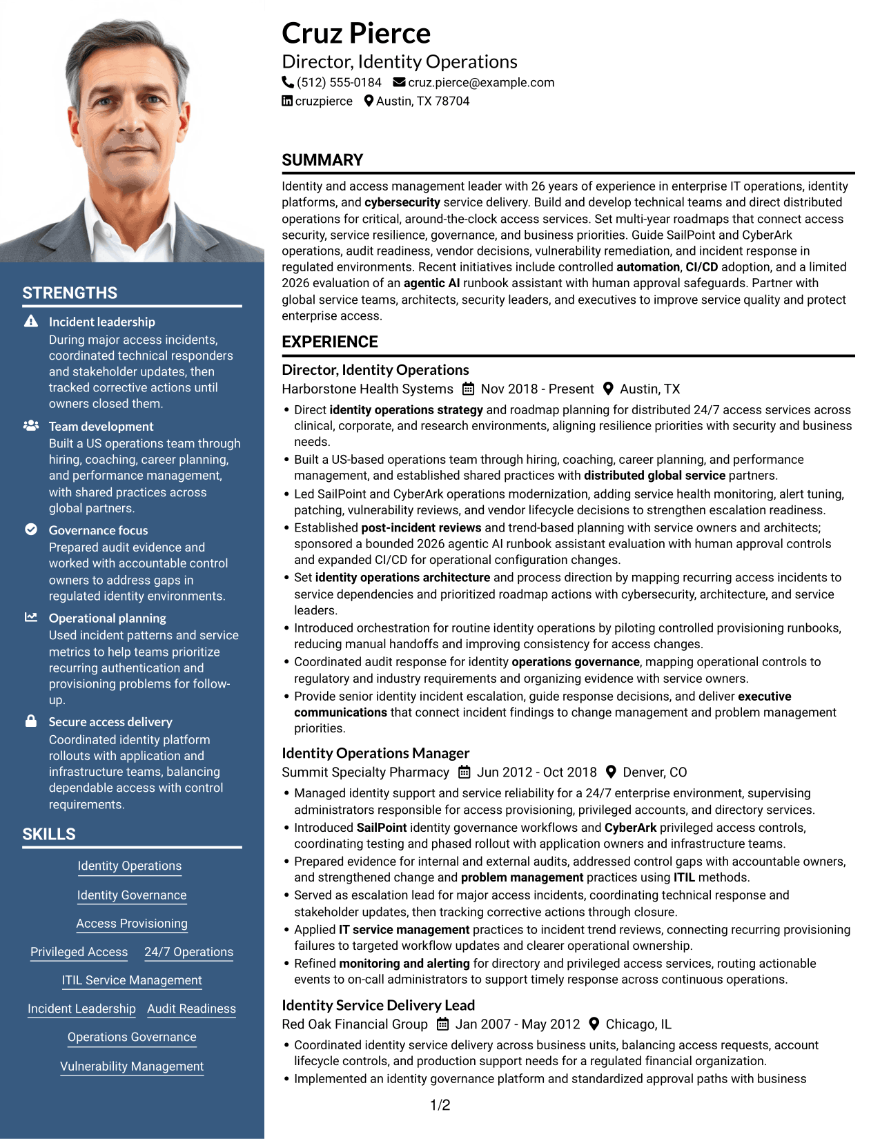 Resume example — page 1
