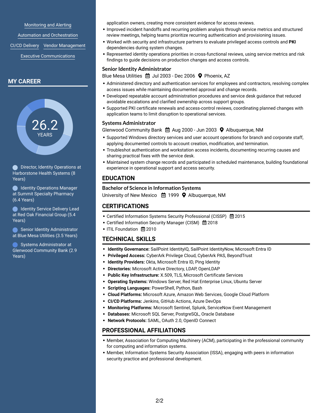 Resume example — page 2