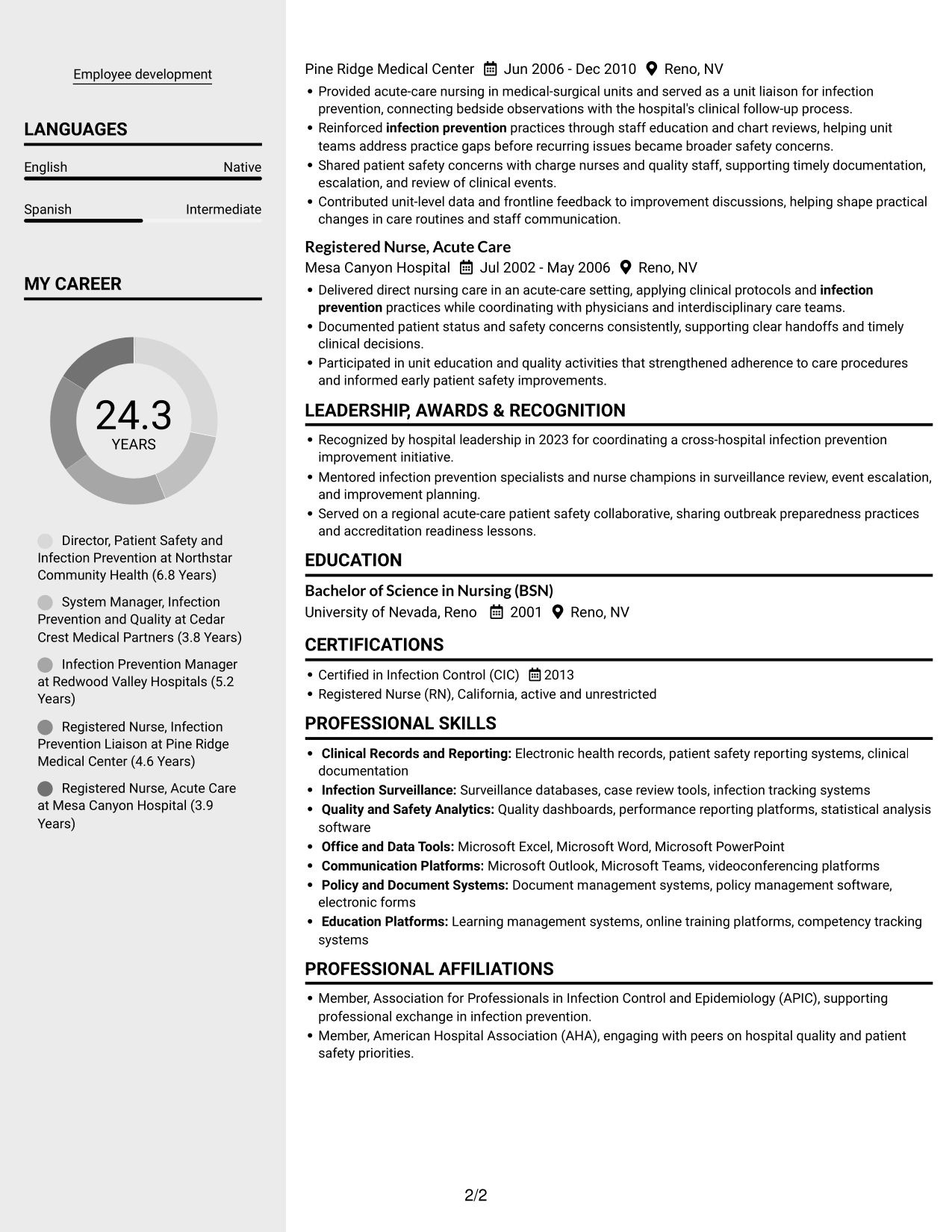 Resume example — page 2