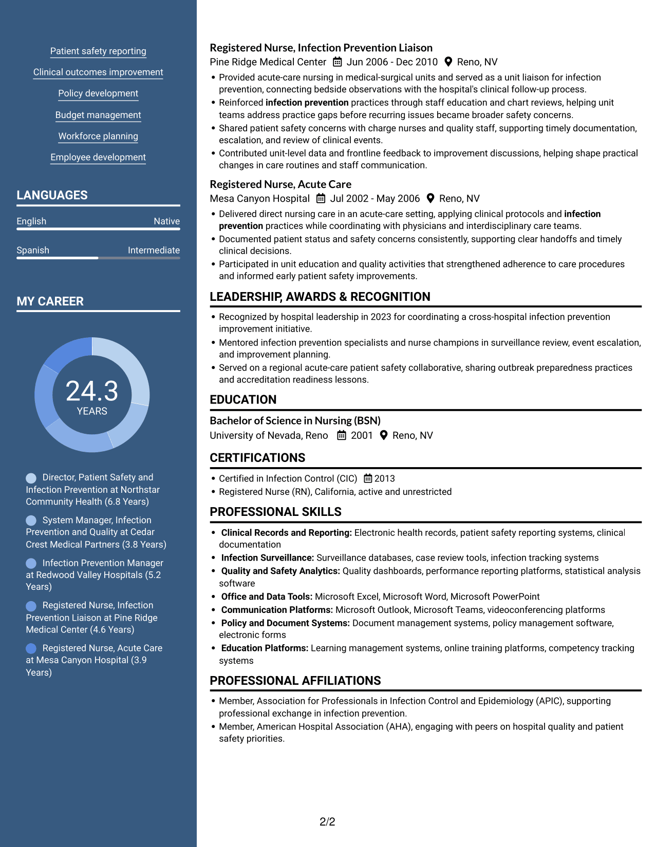 Resume example — page 2