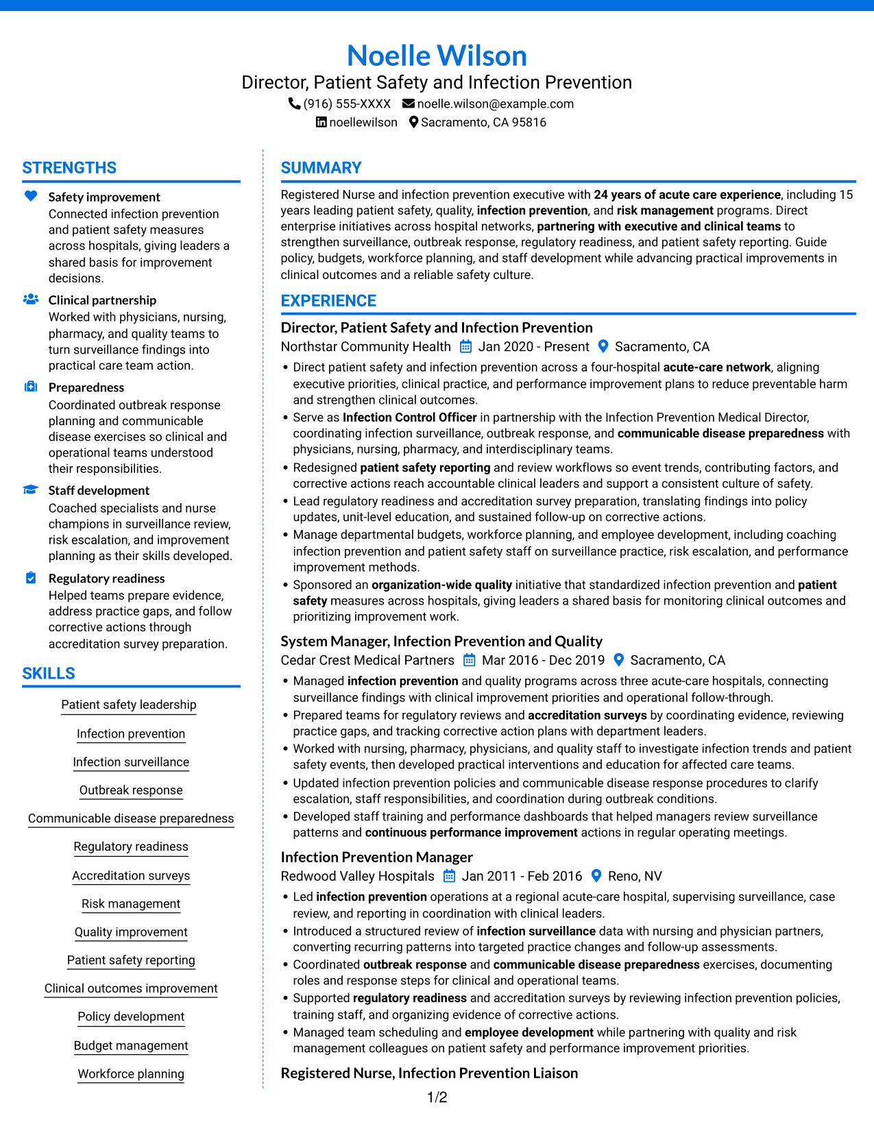 Resume example — page 1