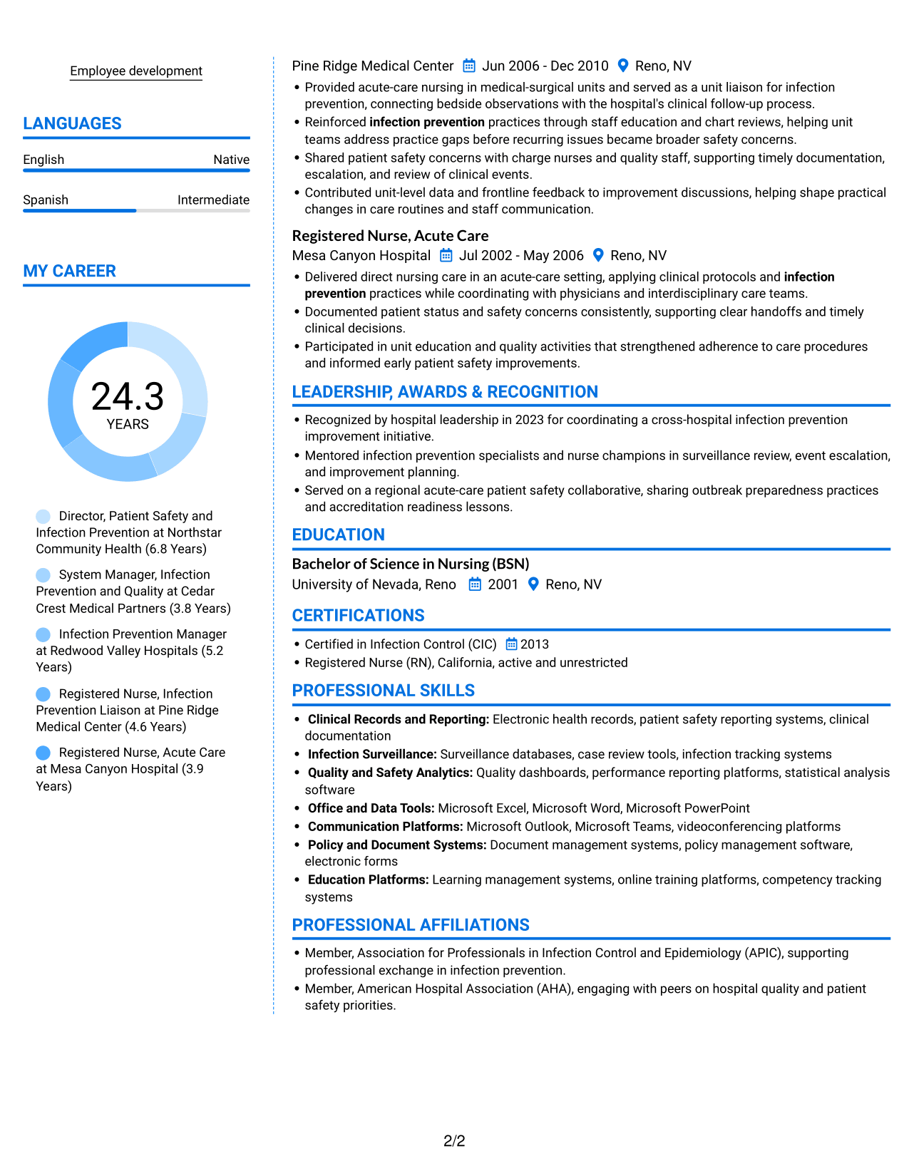Resume example — page 2