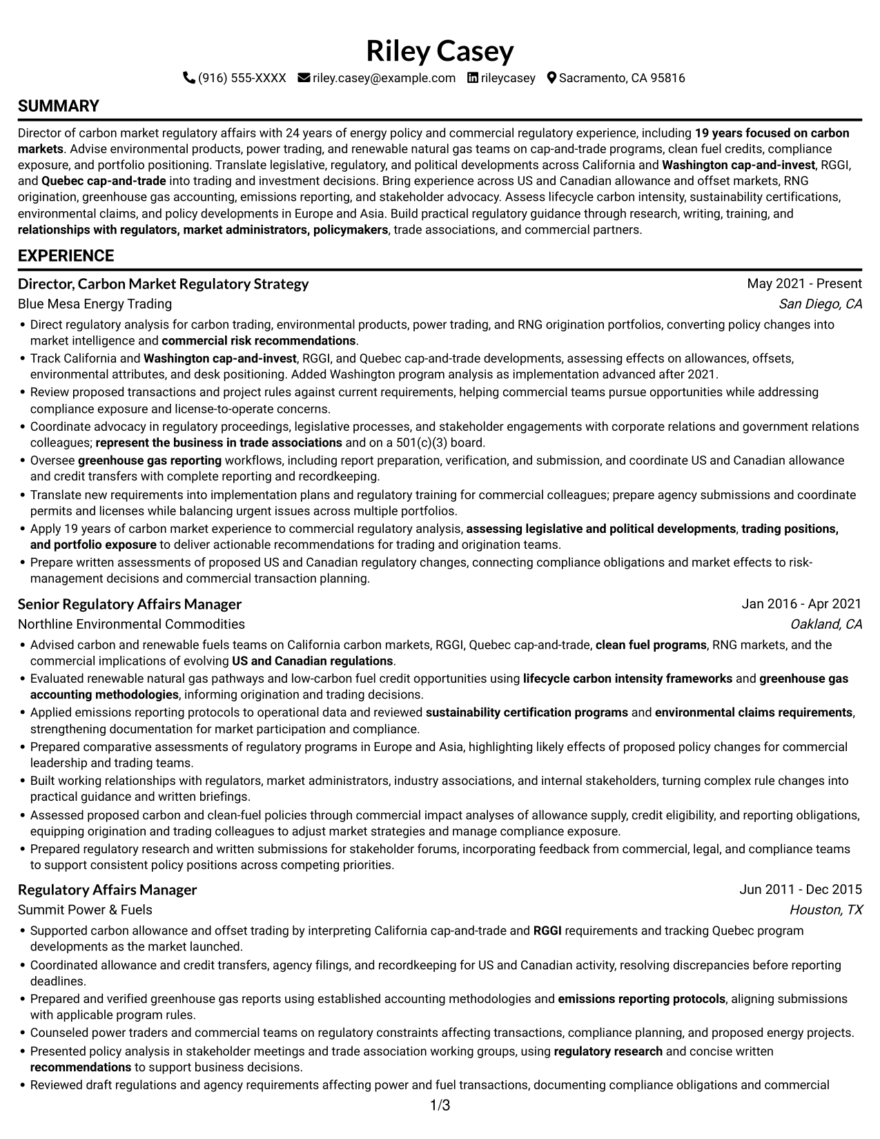 Resume example — page 1