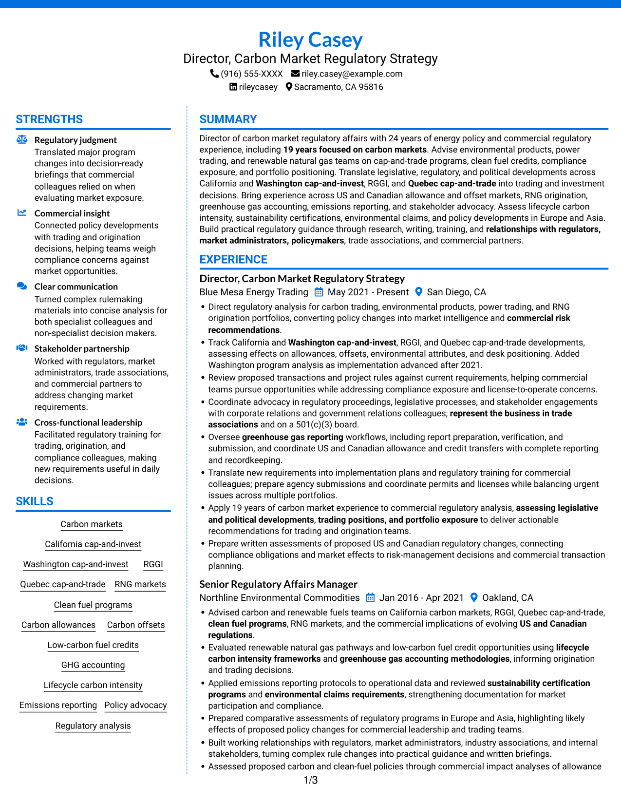 Resume example — page 1