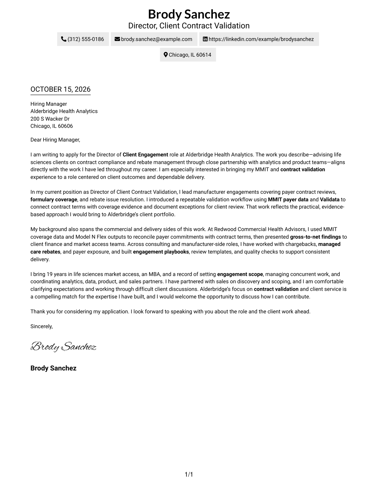 Cover letter example — page 1