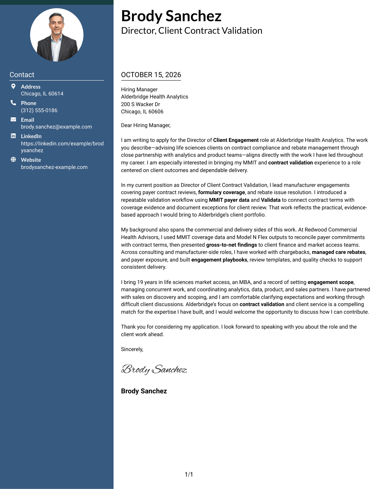 Cover letter example — page 1