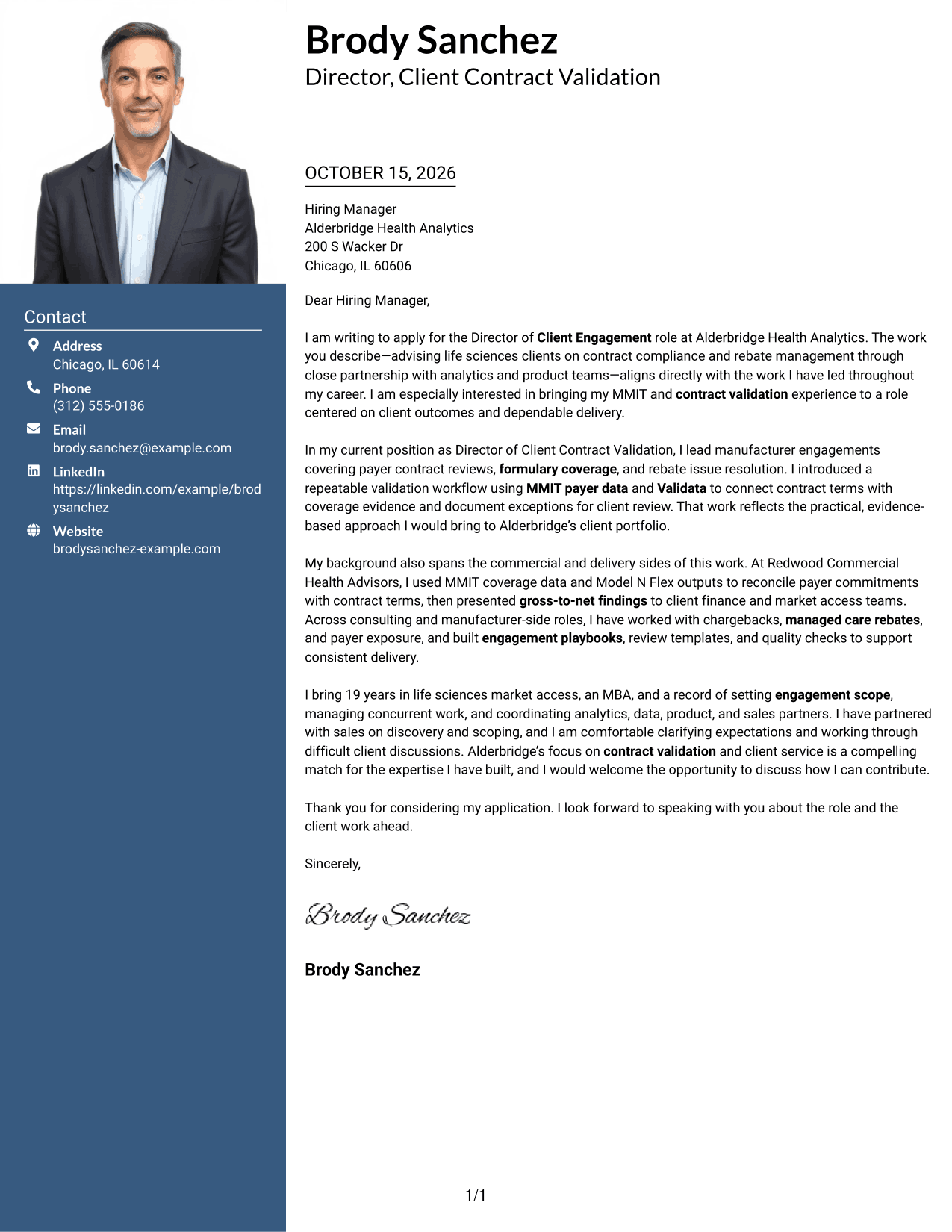 Cover letter example — page 1