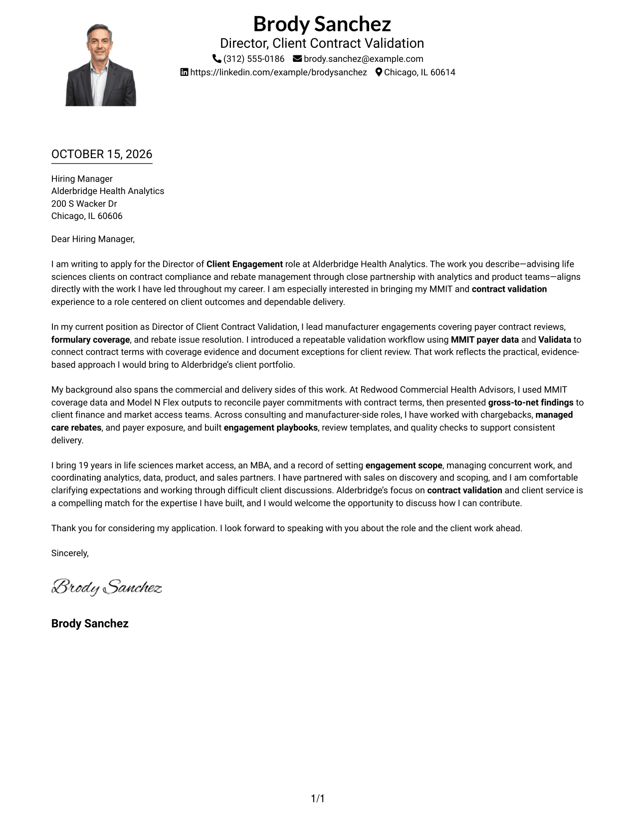 Cover letter example — page 1