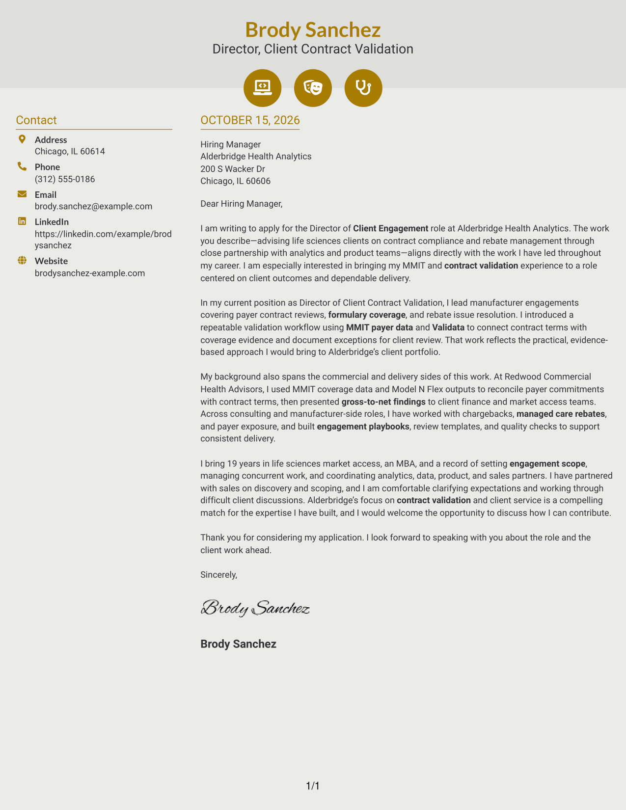 Cover letter example — page 1