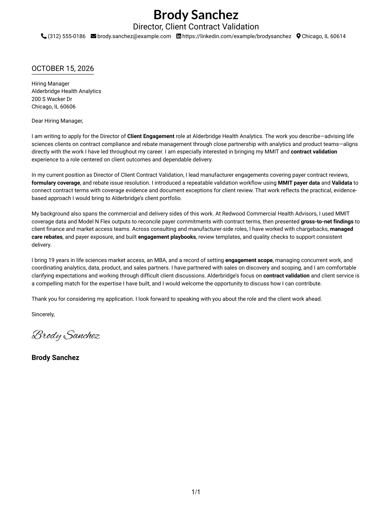 Cover letter example — page 1
