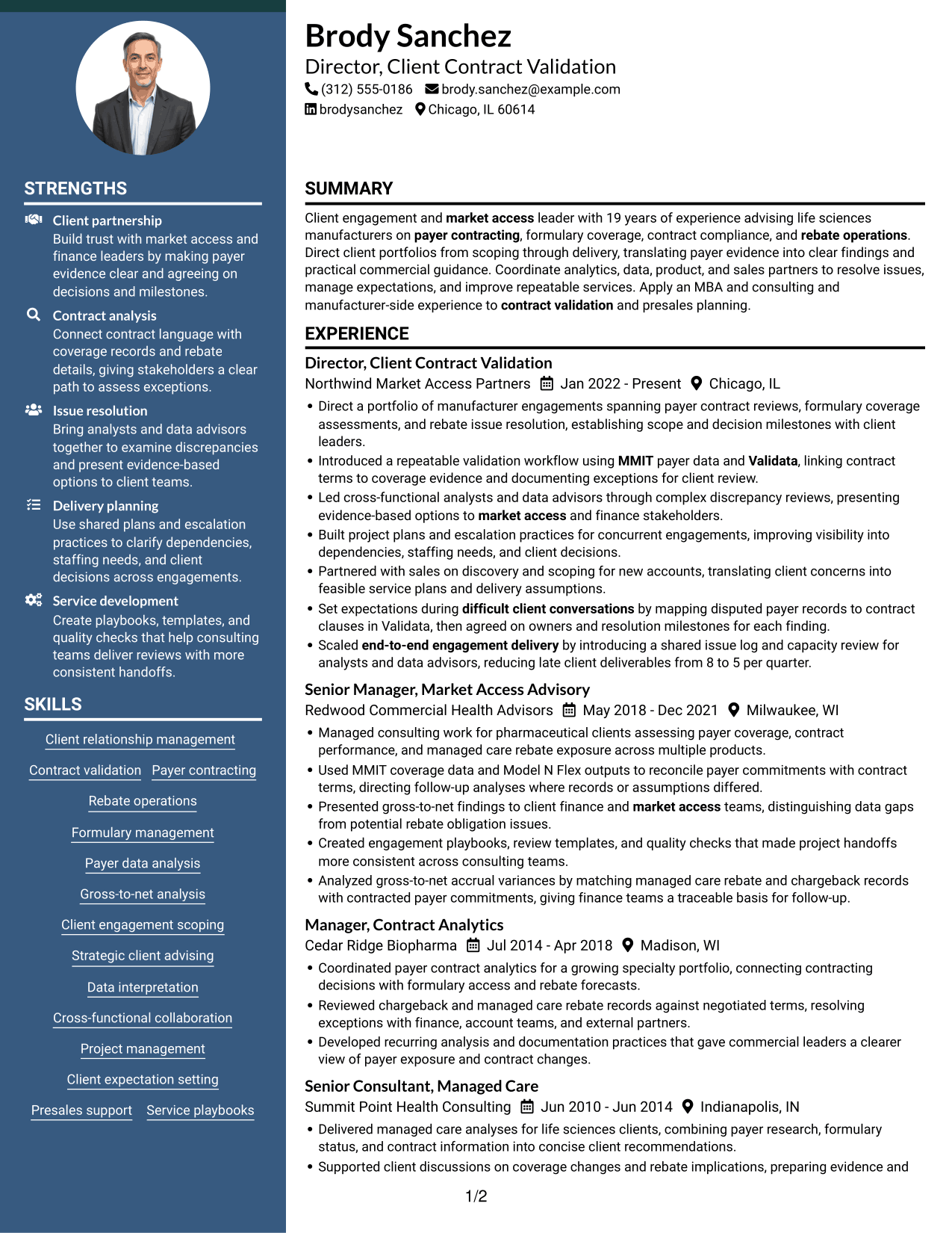 Resume example — page 1