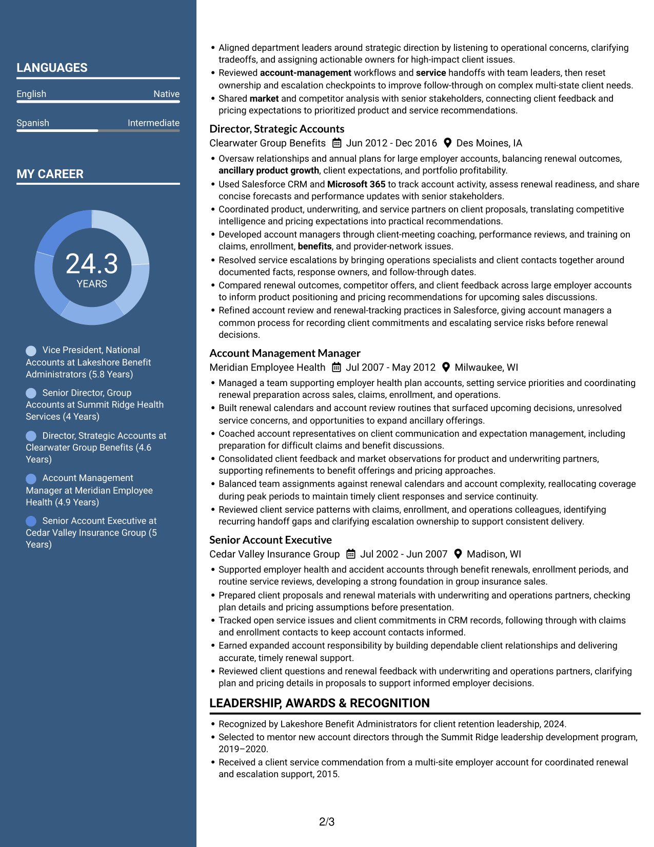 Resume example — page 2