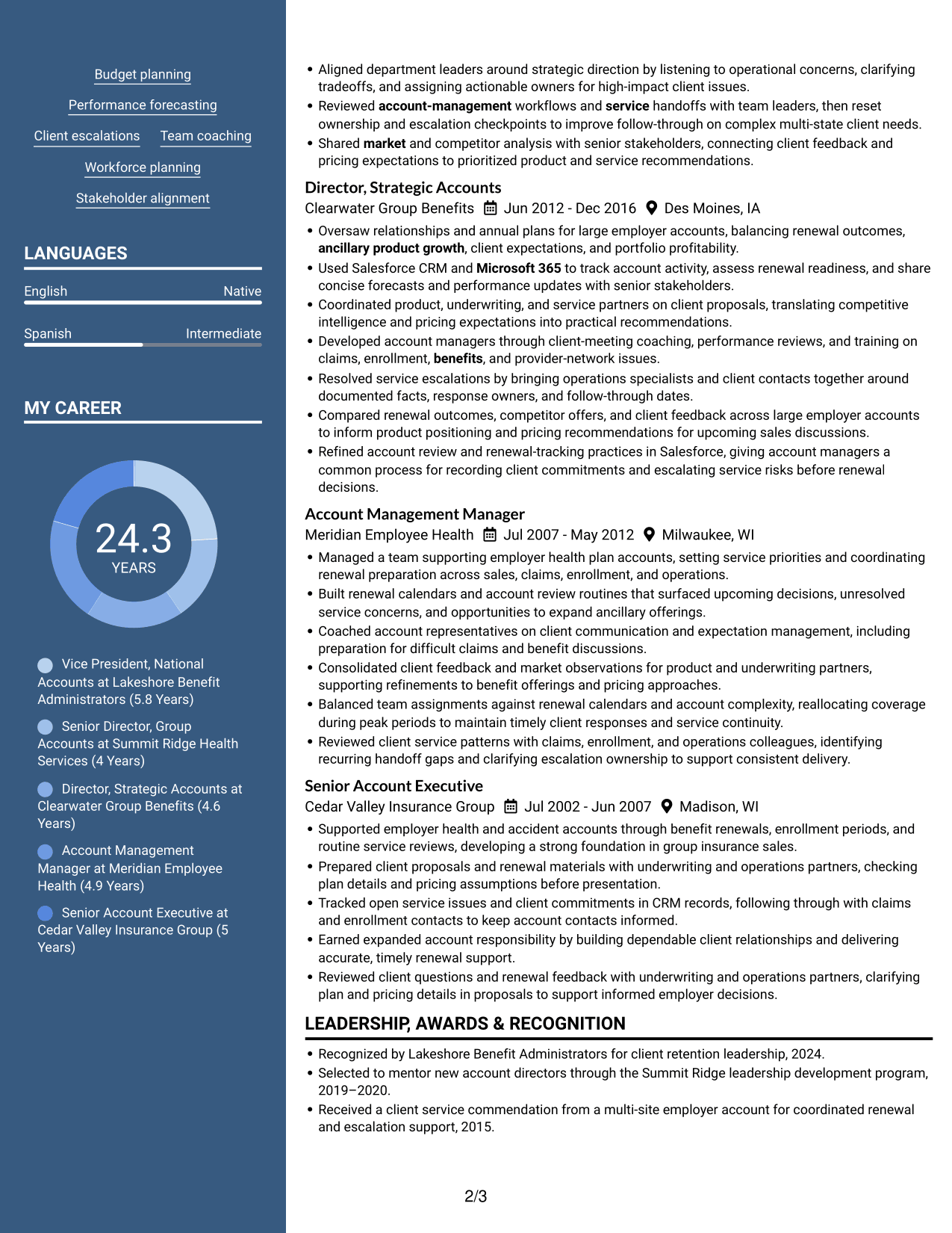 Resume example — page 2