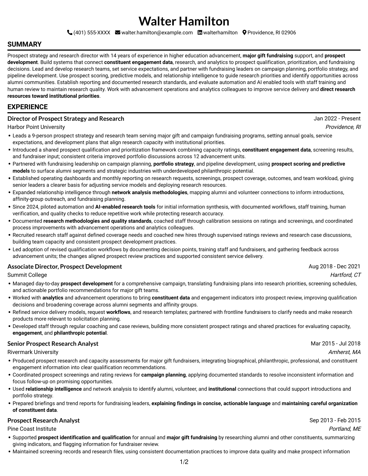 Resume example — page 1