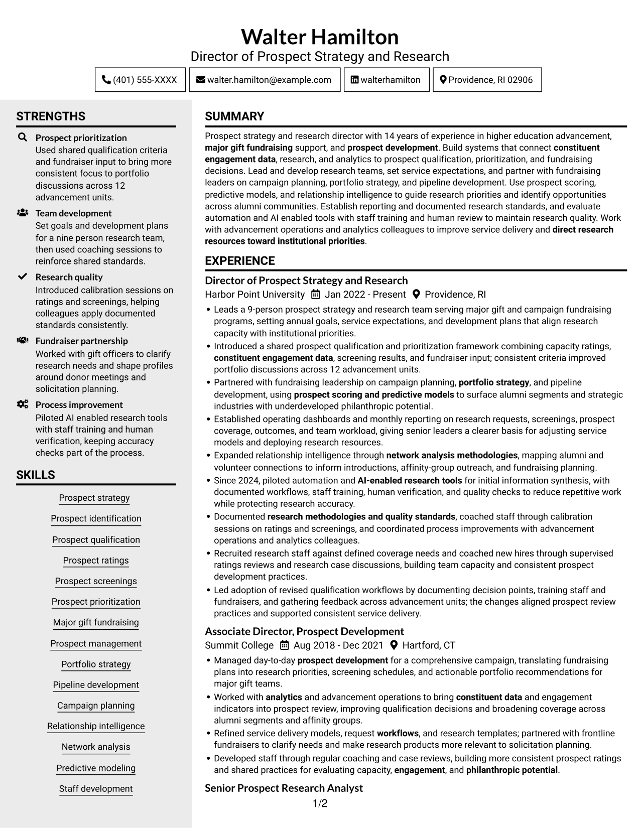 Resume example — page 1