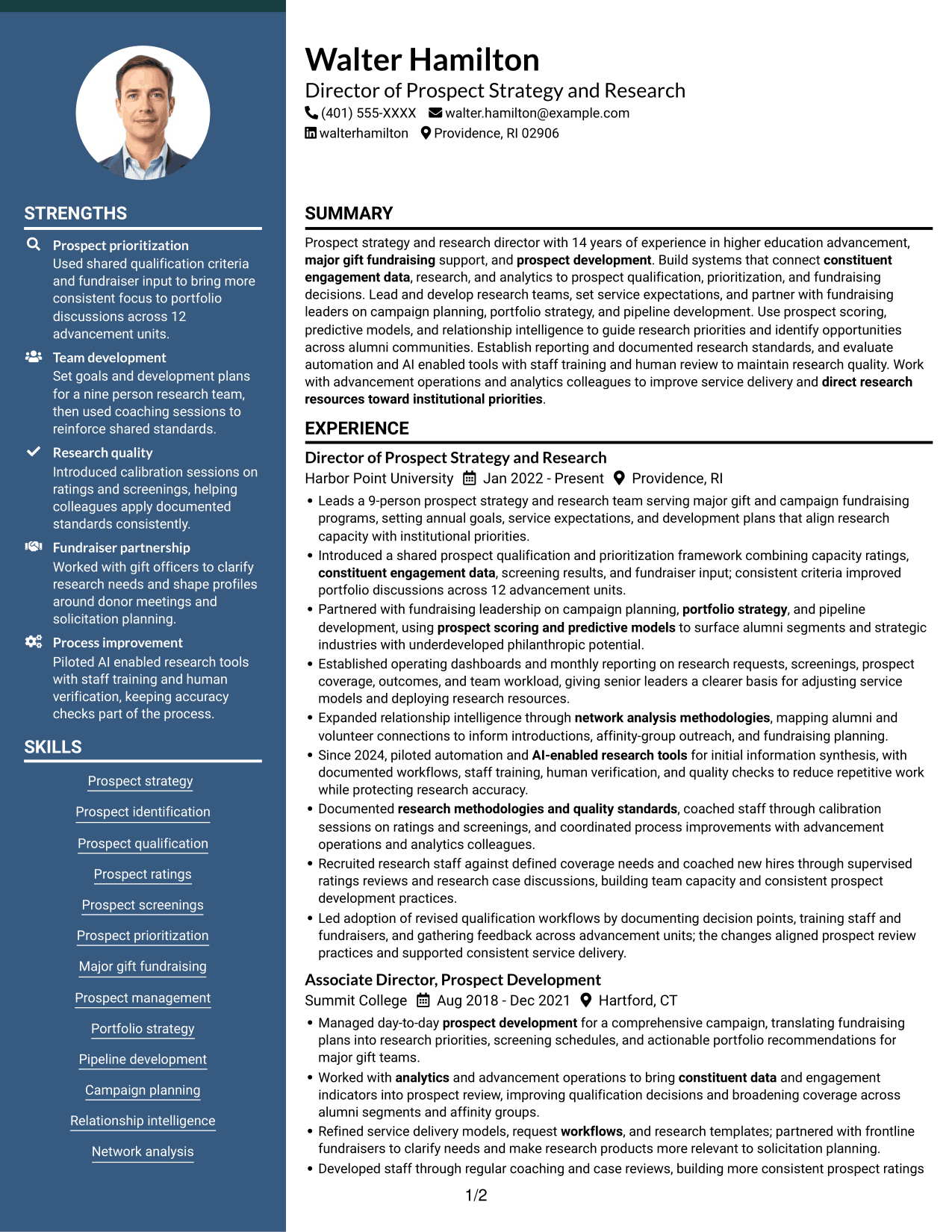 Resume example — page 1