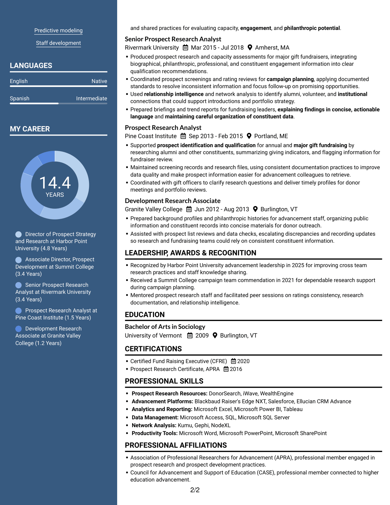 Resume example — page 2
