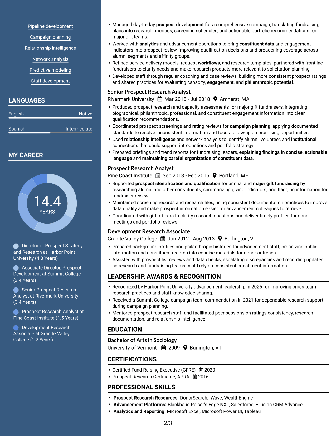 Resume example — page 2