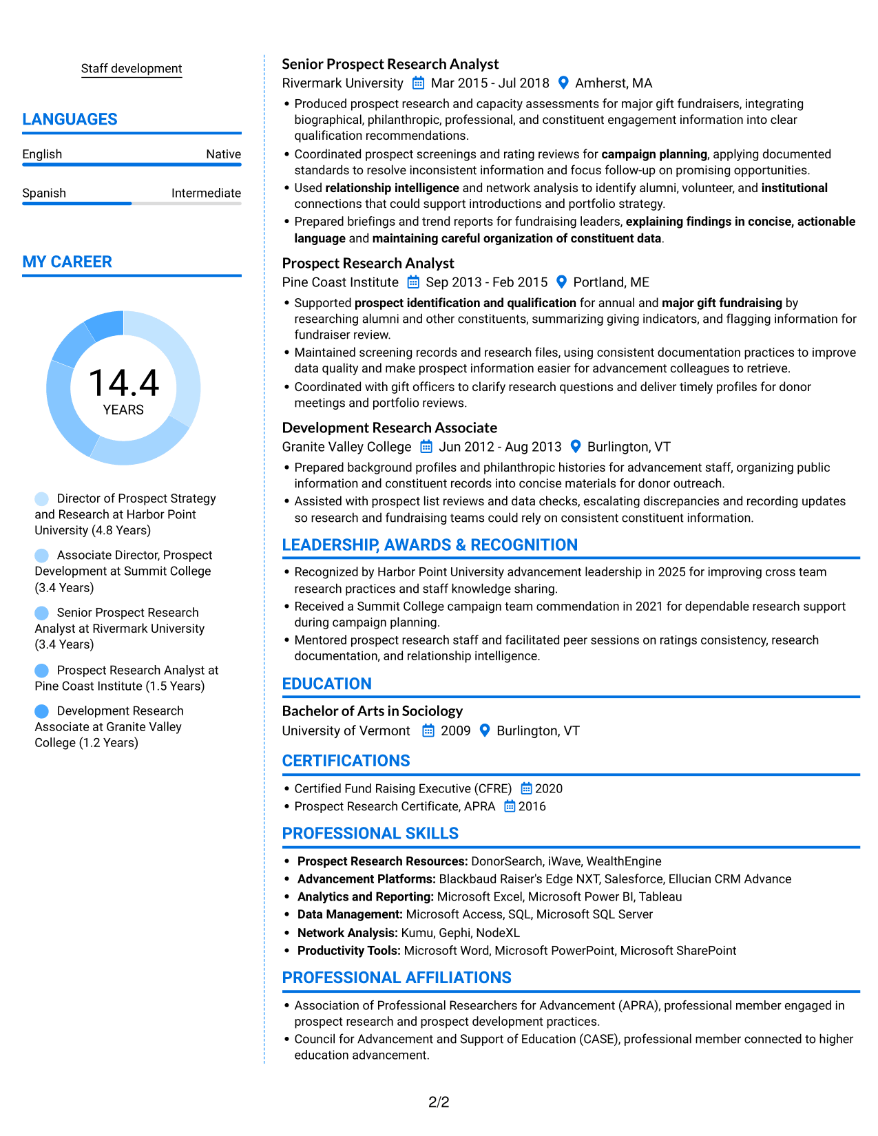 Resume example — page 2