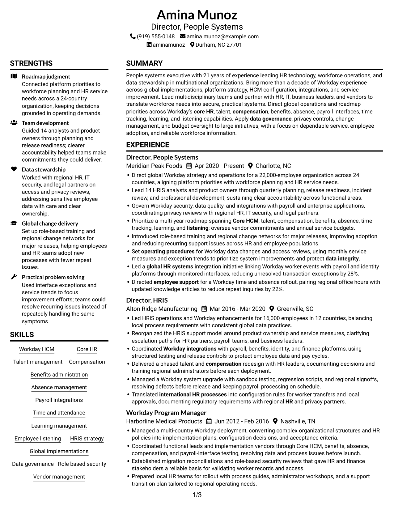Resume example — page 1