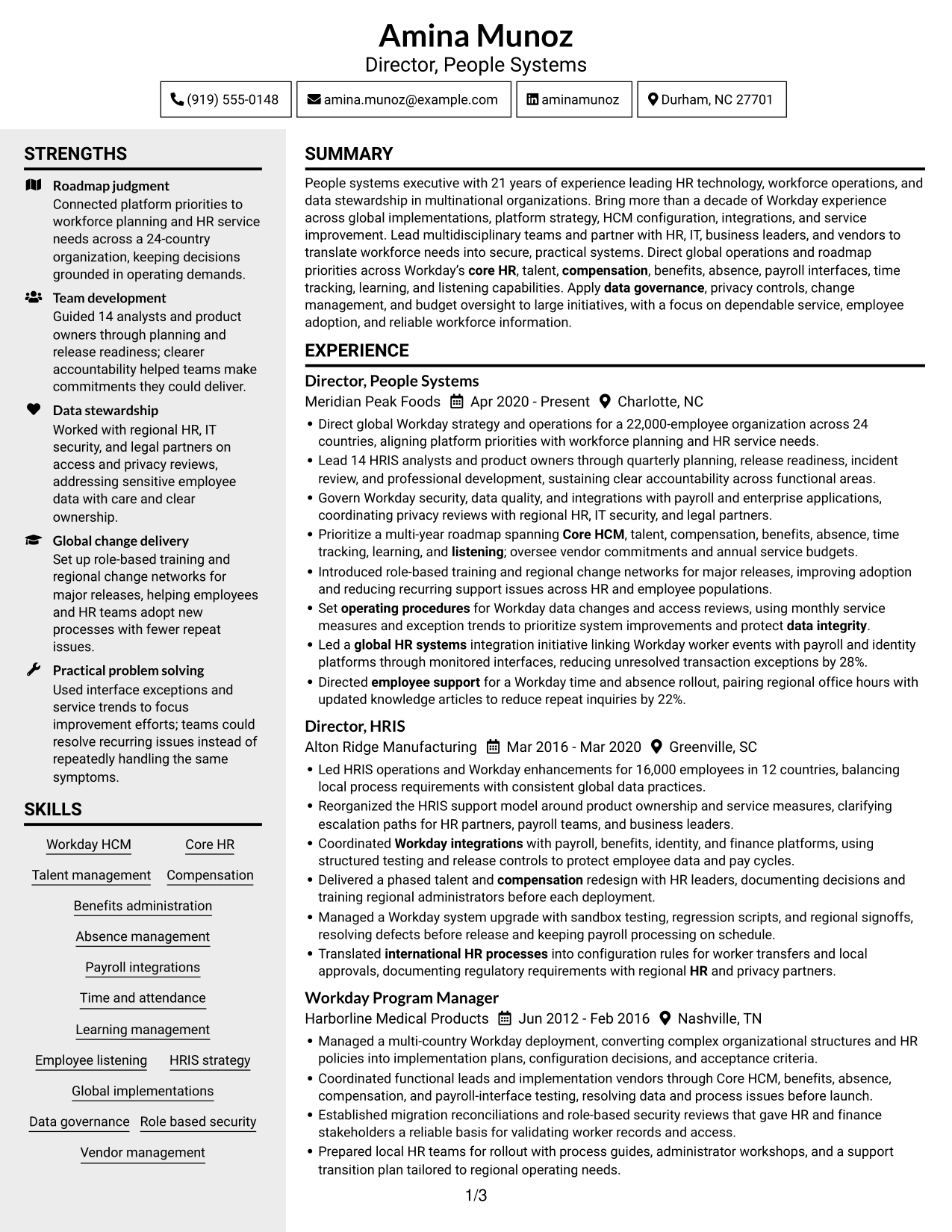 Resume example — page 1