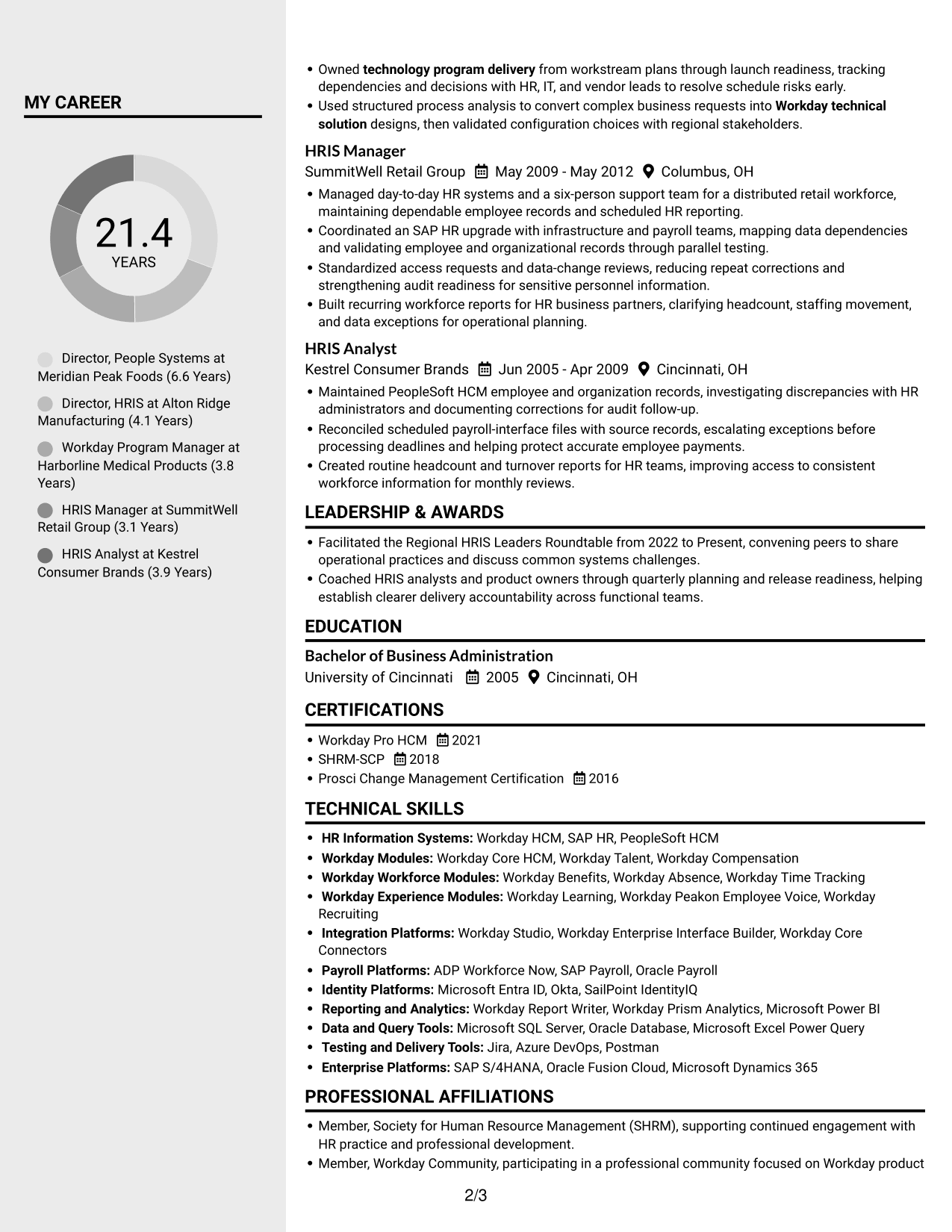 Resume example — page 2
