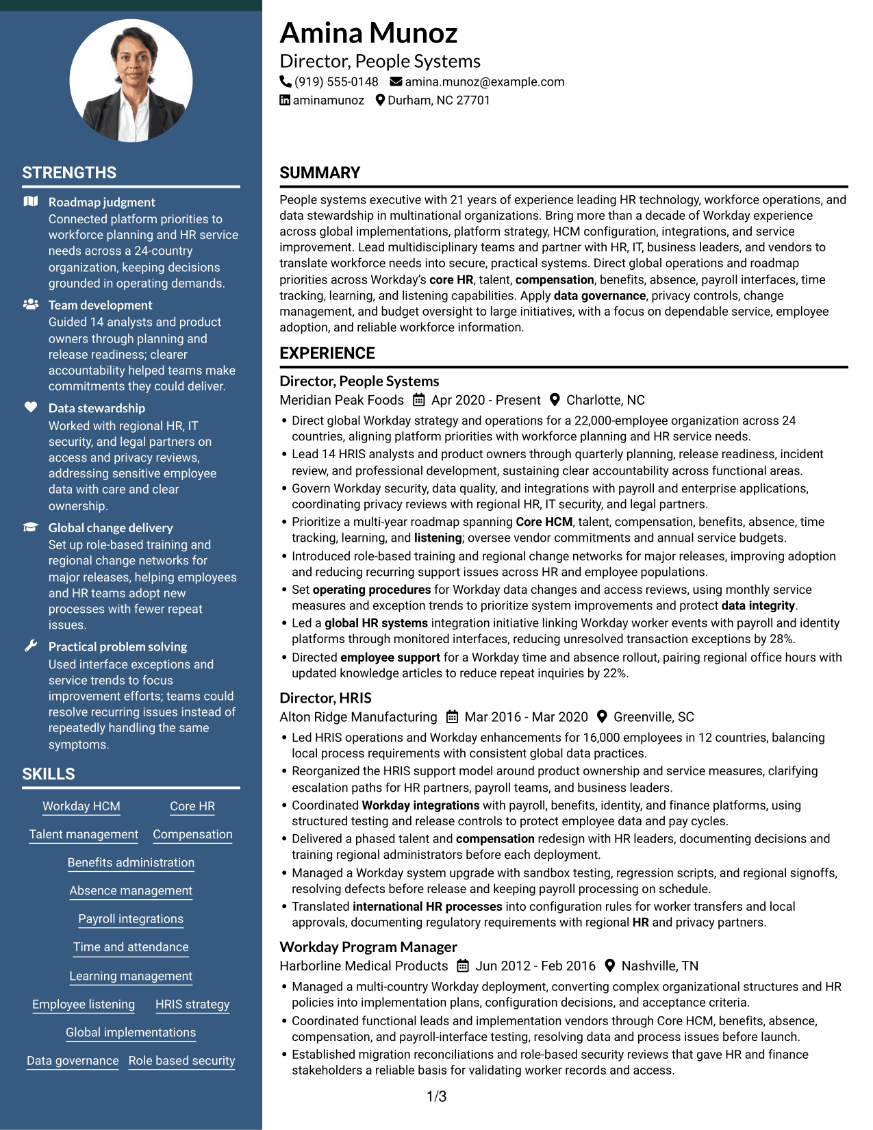 Resume example — page 1
