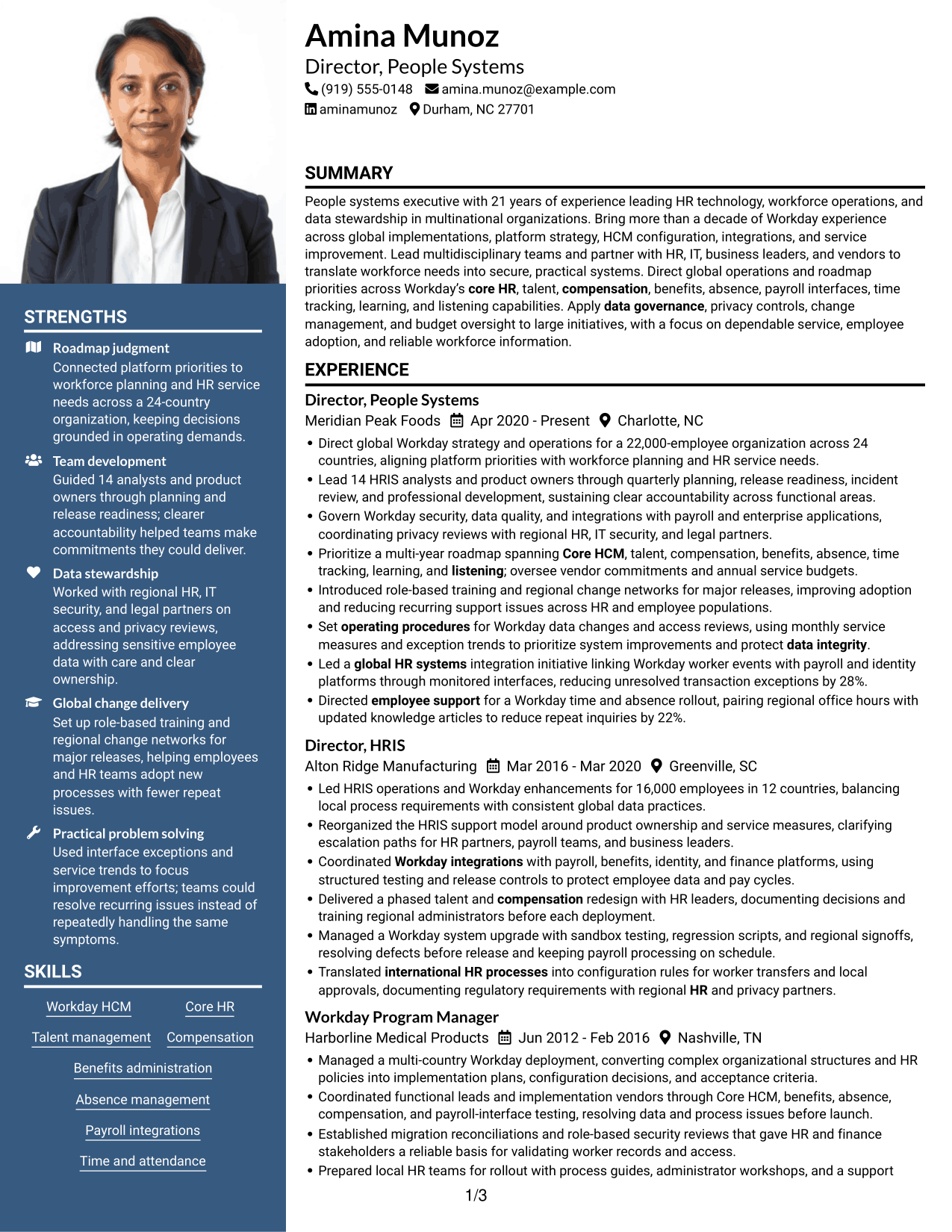 Resume example — page 1