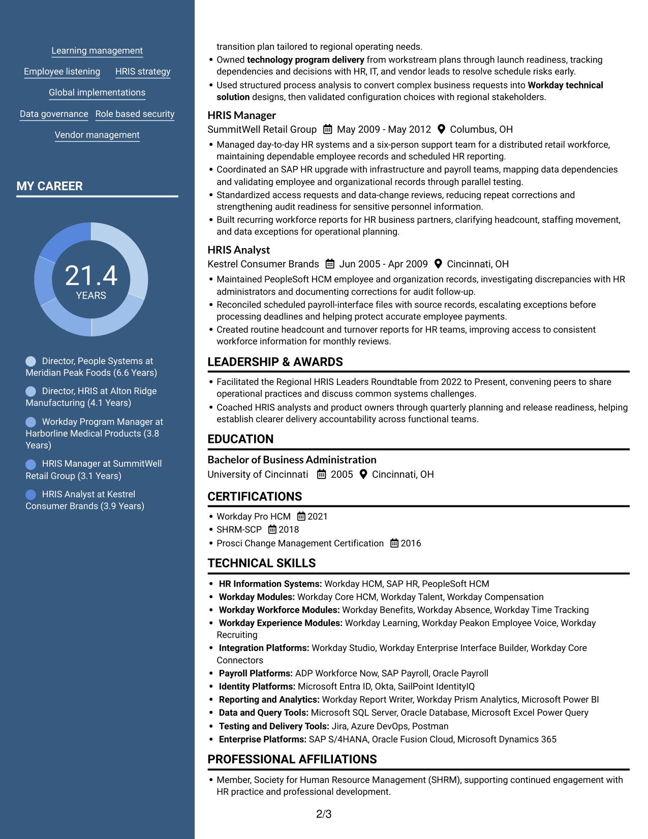 Resume example — page 2