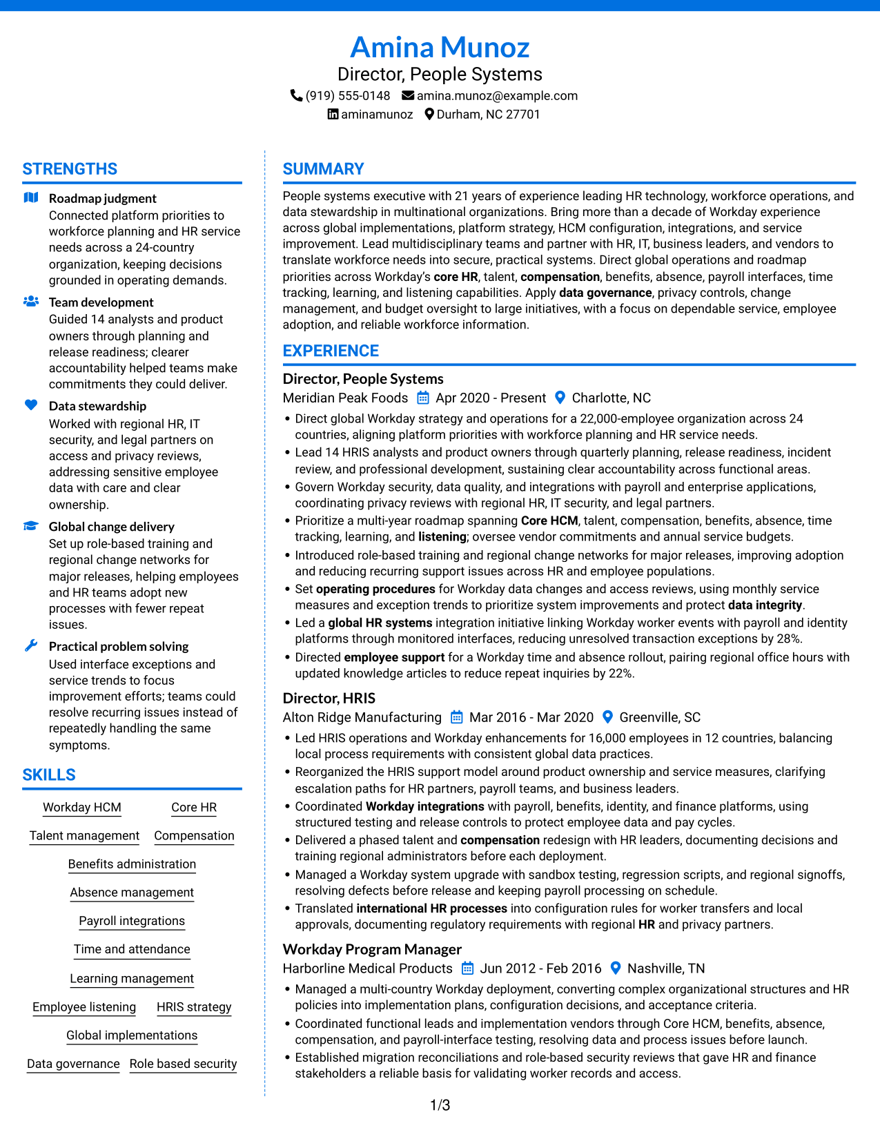 Resume example — page 1