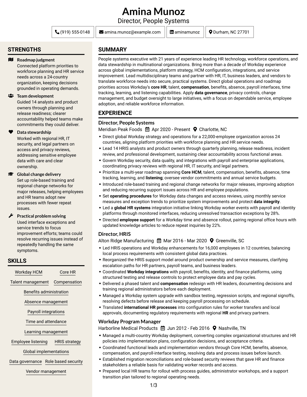 Resume example — page 1