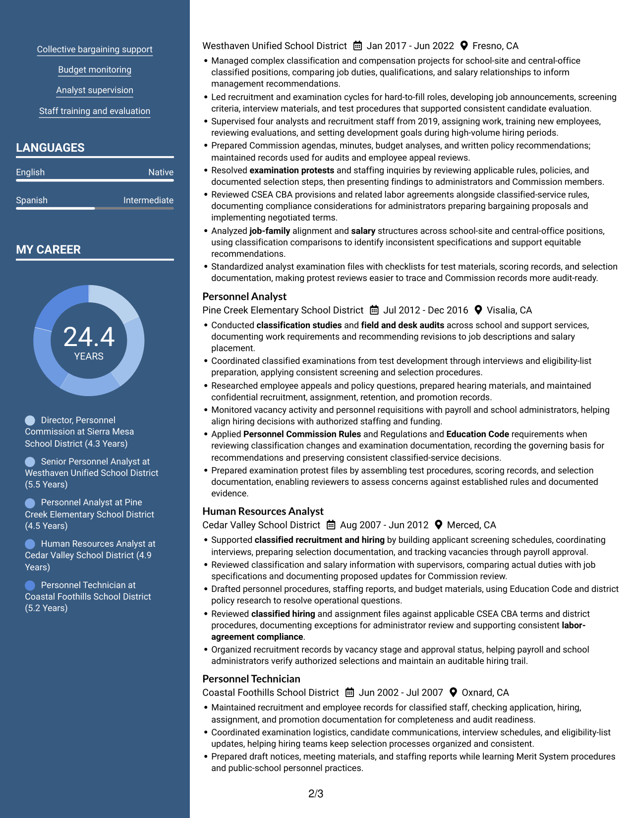 Resume example — page 2