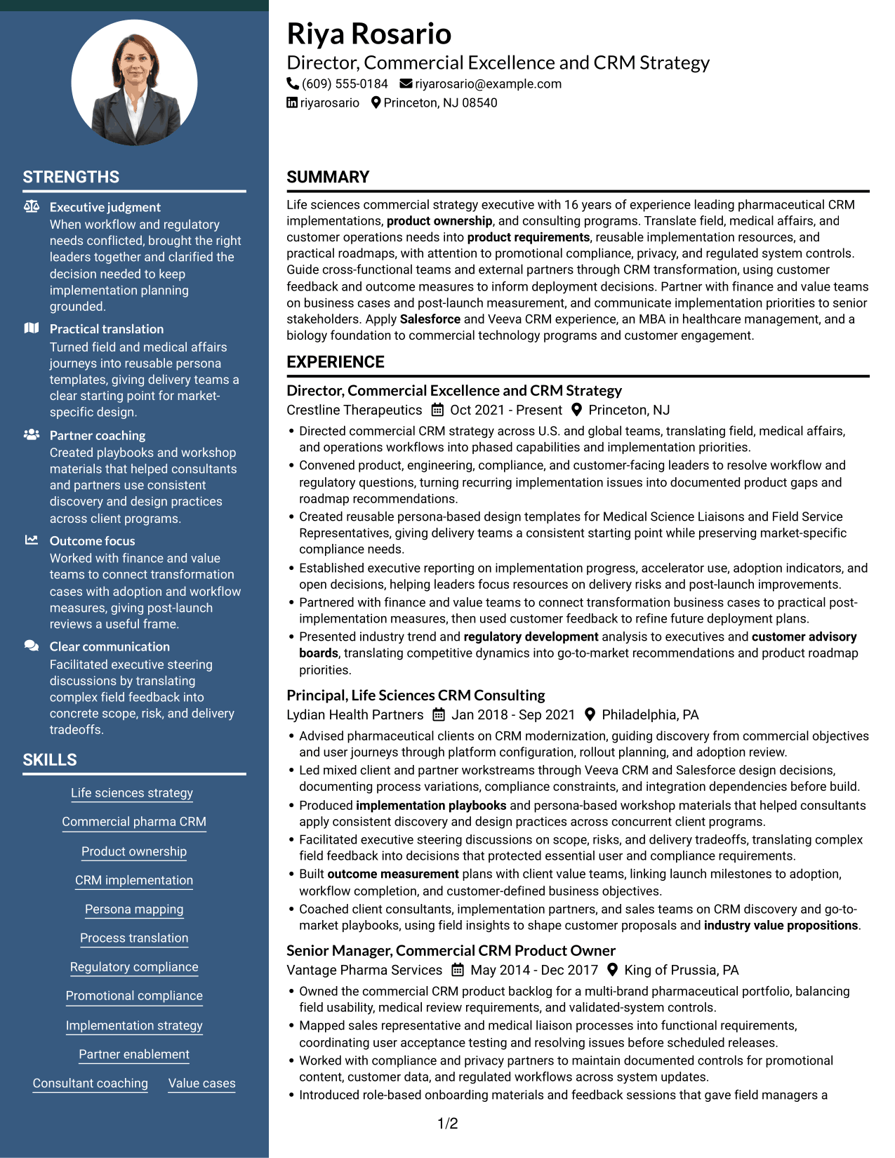 Resume example — page 1
