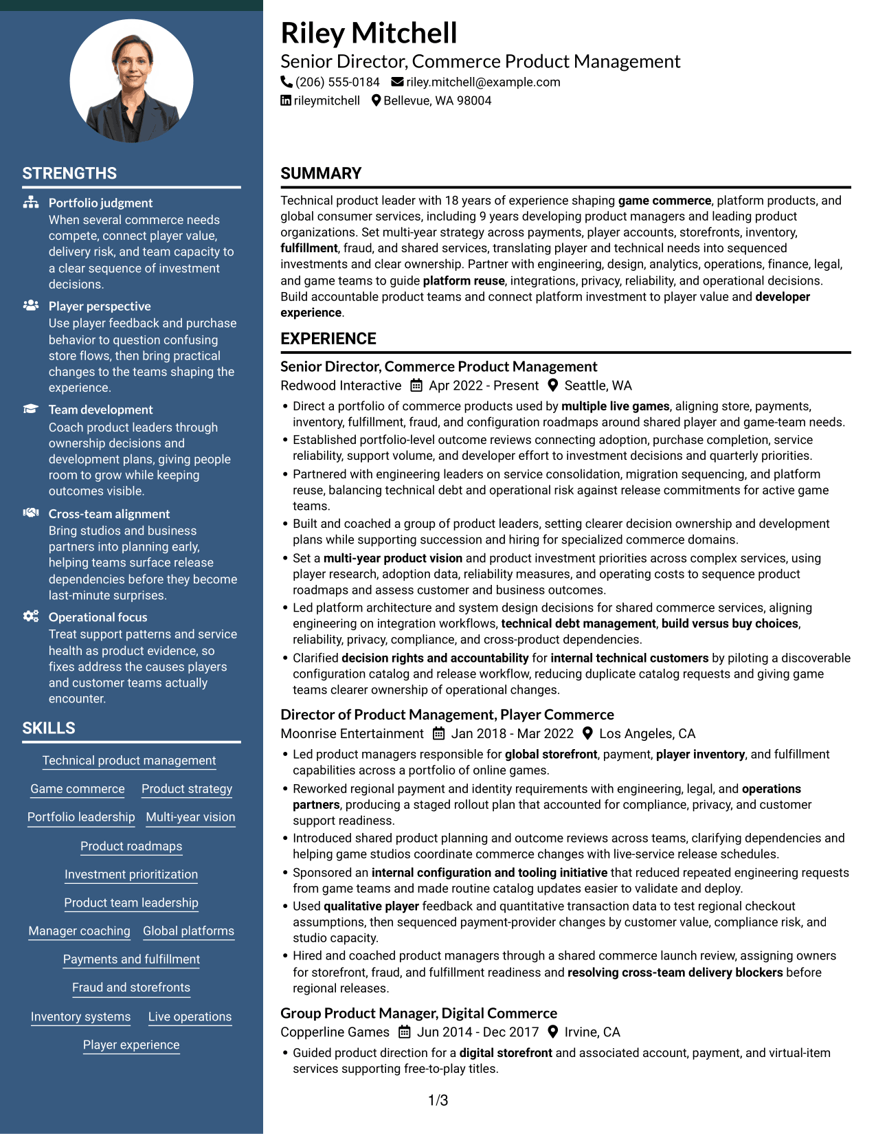 Resume example — page 1