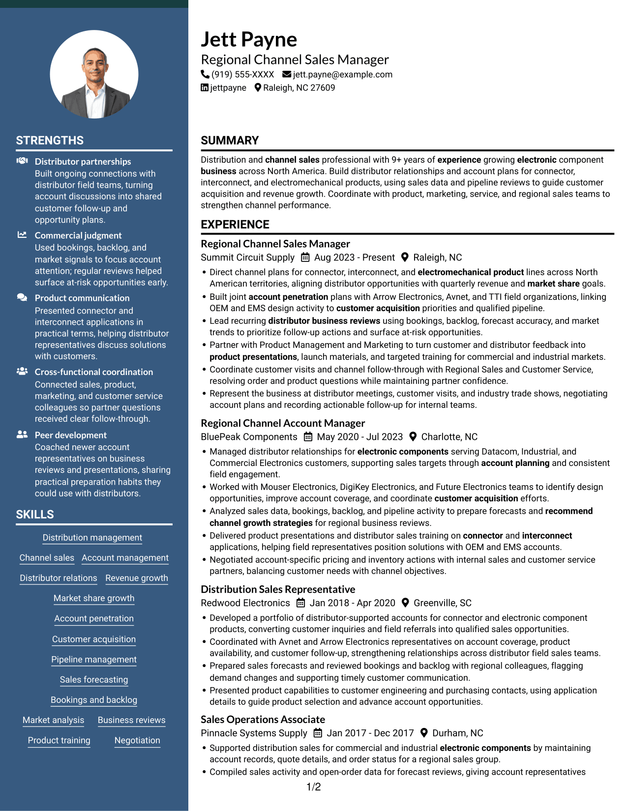 Resume example — page 1