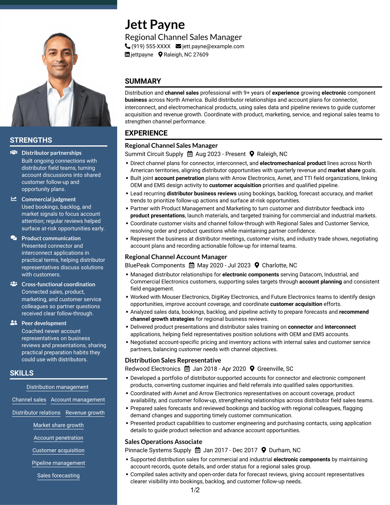 Resume example — page 1