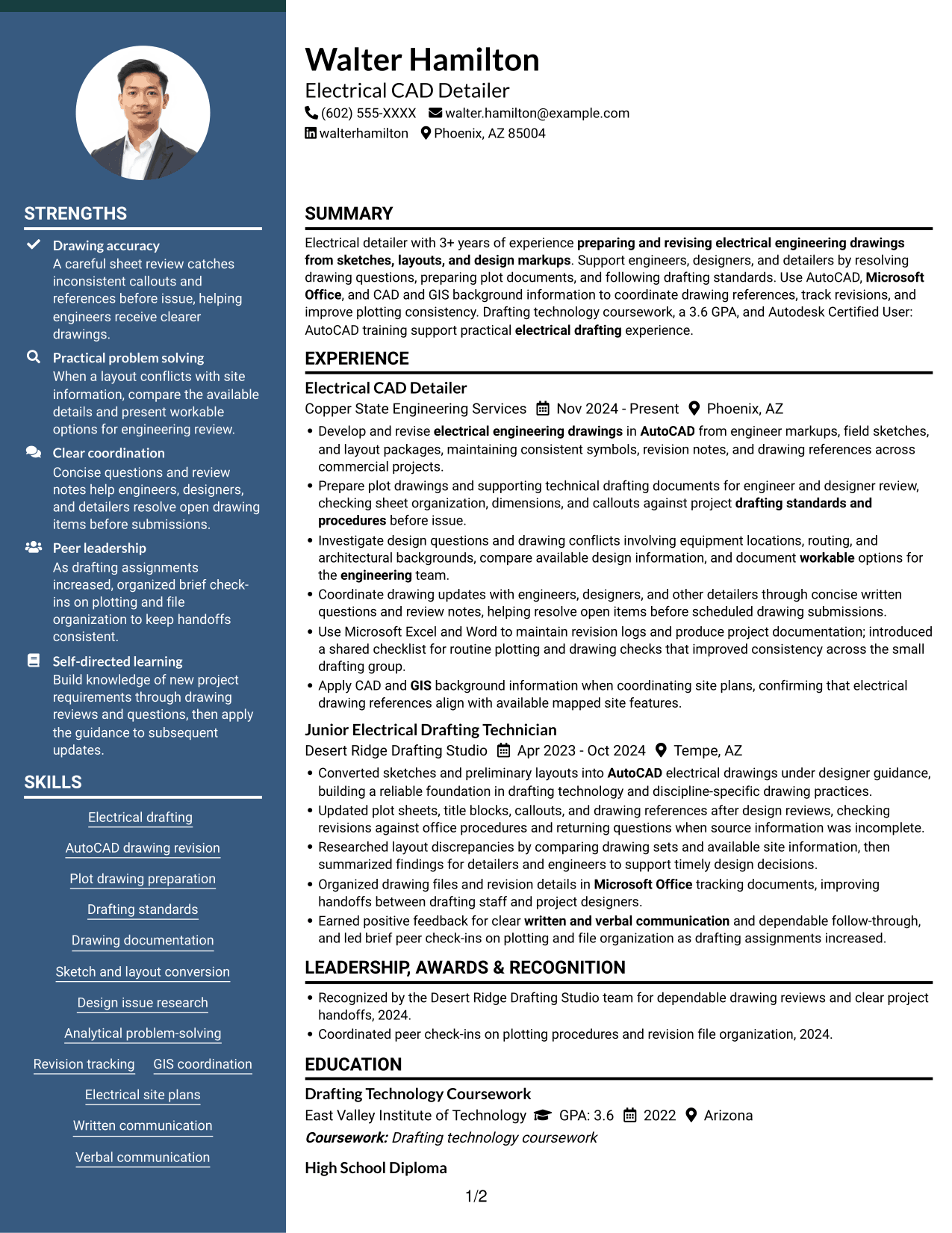 Resume example — page 1