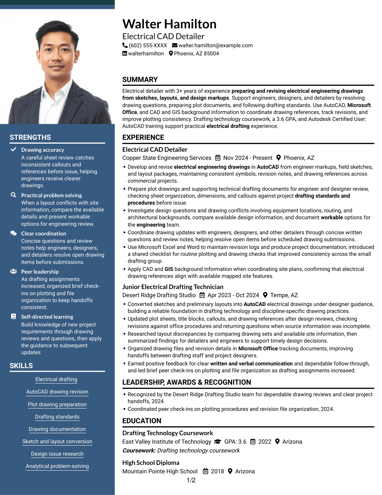 Resume example — page 1